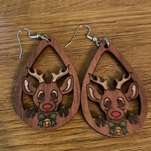 Ruldolph Christmas earrings